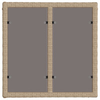 Produktbild för Trädgårdsbord Beige och svart 55 x 55 x 37 cm