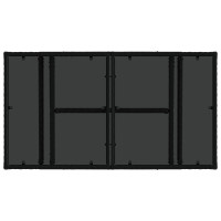 Produktbild för Trädgårdsbord Svart 100 x 55 x 37 cm PE Rattan och Glas