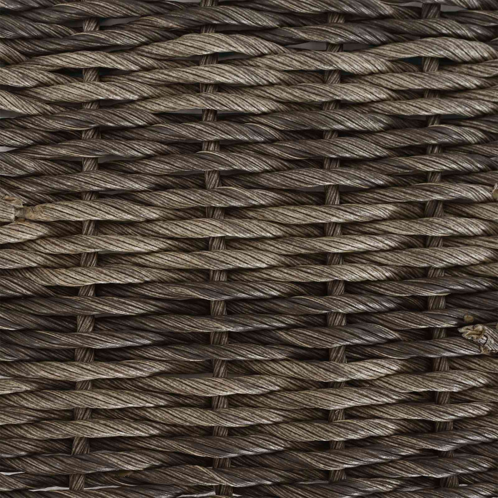 Produktbild för Trädgårdsbord Grå 100 x 55 x 37 cm PE Rattan och Glas