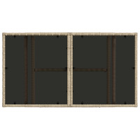 Produktbild för Trädgårdsbord Beige 100 x 55 x 37 cm PE Rattan och Glas