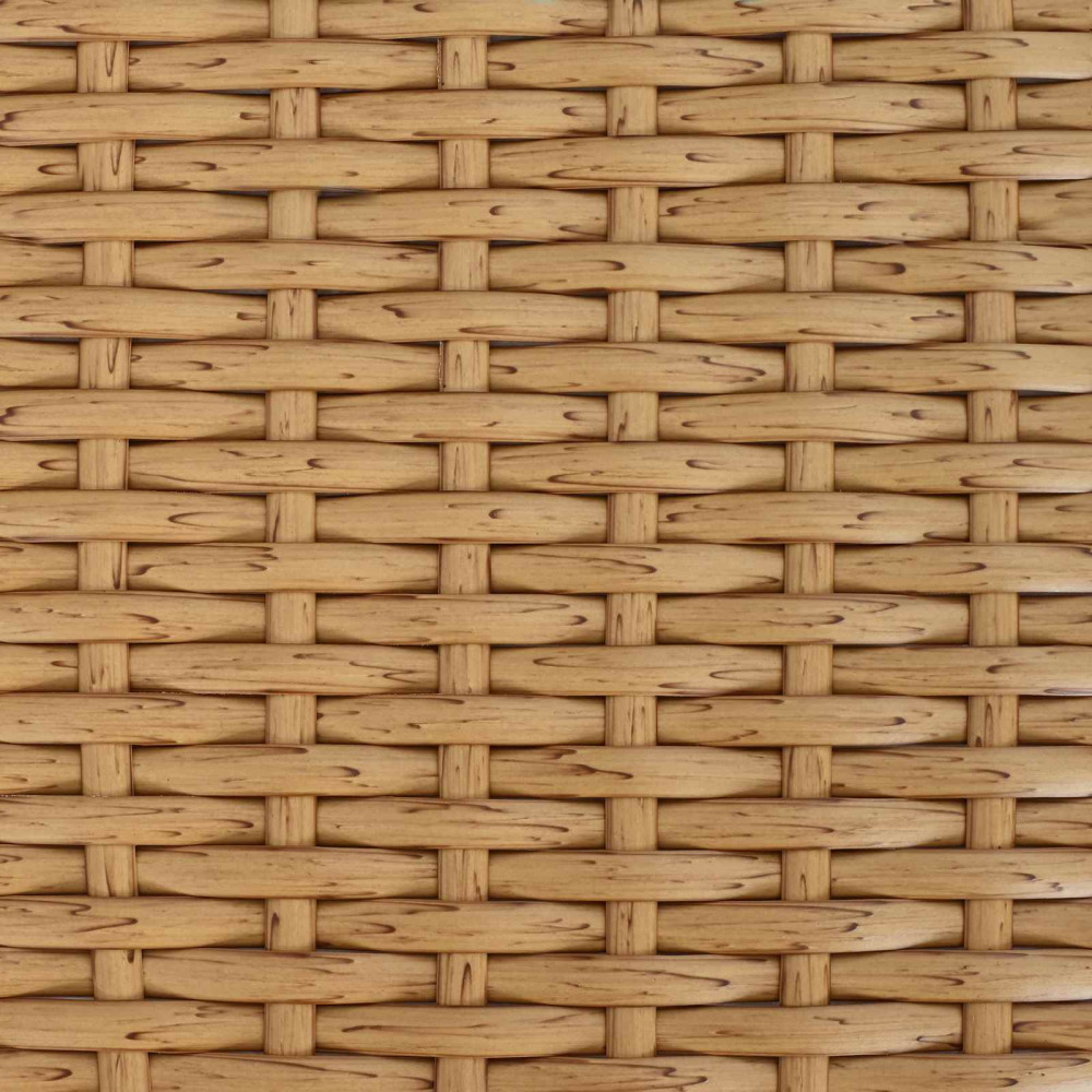 Produktbild för Trädgårdsbord Naturlig 55 x 55 x 37 cm PE Rattan och Glas