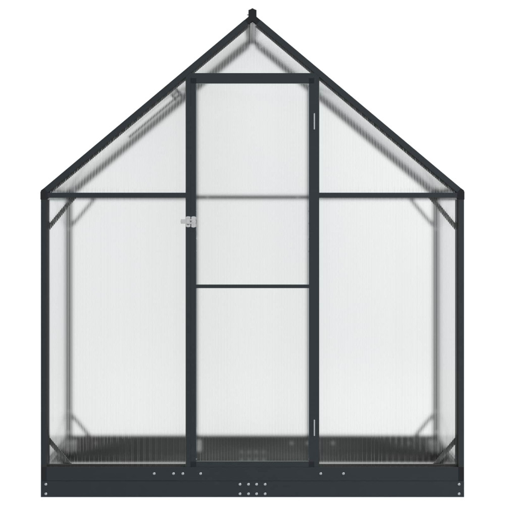 Produktbild för Trädgård Växthus med dörr Antracit 183,5 x 63,5 x 207 cm