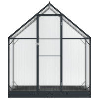 Produktbild för Trädgård Växthus med dörr Antracit 183,5 x 63,5 x 207 cm
