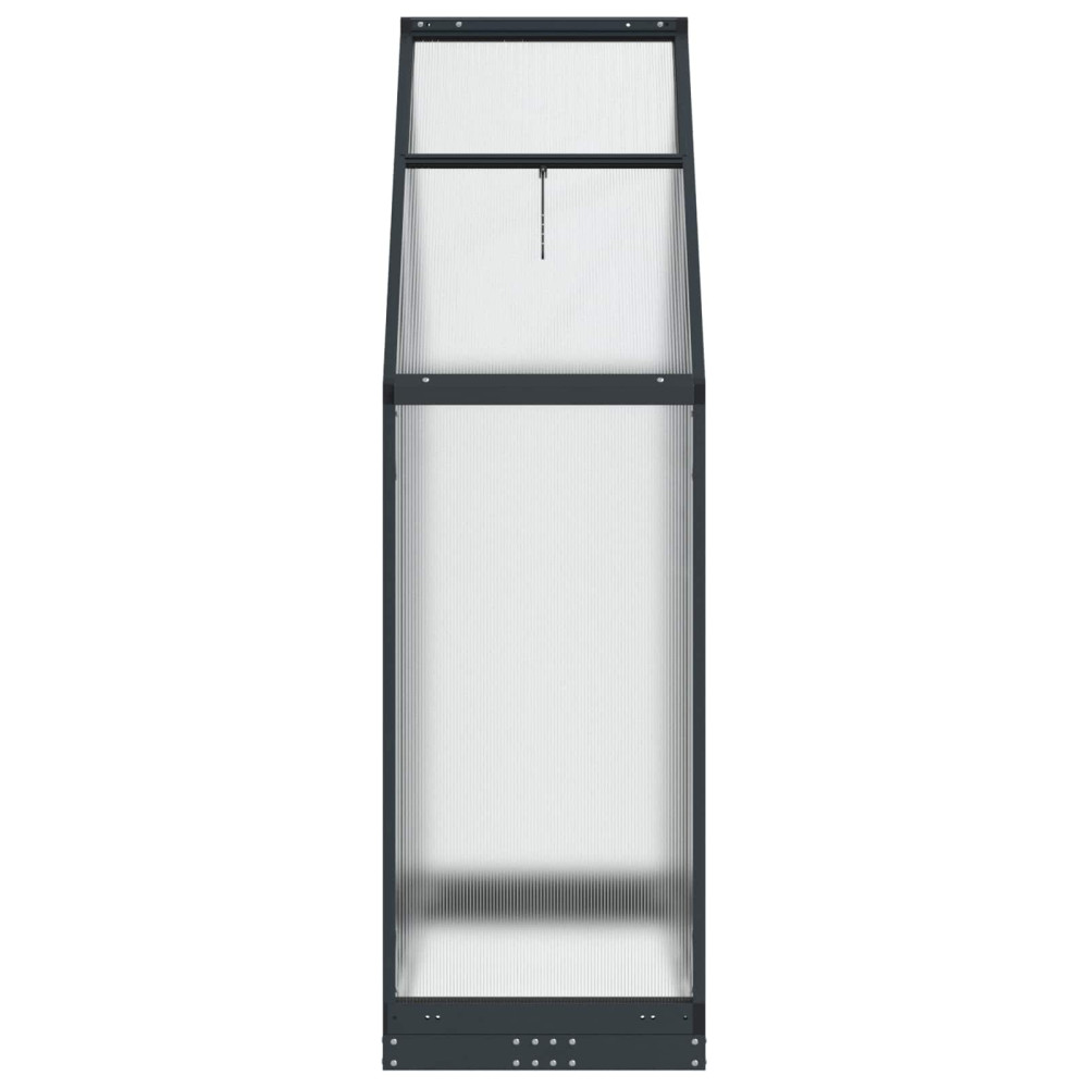 Produktbild för Trädgård Växthus med dörr Antracit 183,5 x 63,5 x 207 cm