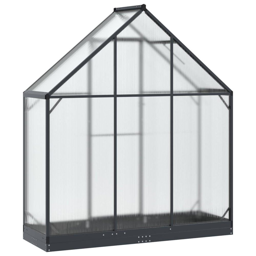 Produktbild för Trädgård Växthus med dörr Antracit 183,5 x 63,5 x 207 cm