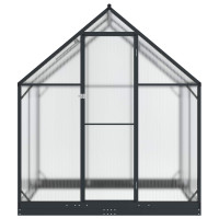 Produktbild för Trädgård Växthus med dörr med lås Antracit 183,5 x 123 x 207 cm