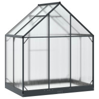 Produktbild för Trädgård Växthus med dörr med lås Antracit 183,5 x 123 x 207 cm