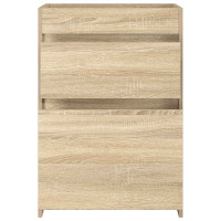 Produktbild för Badrum Under Diskbänk Skåp Sonoma-ek 56 x 37,5 x 81 cm