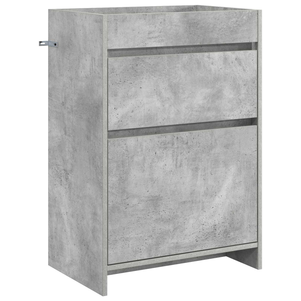 Produktbild för Badrum Under Diskbänk Skåp Betonggrå 56 x 37,5 x 81 cm