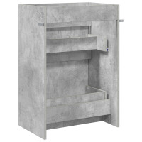 Produktbild för Badrum Under Diskbänk Skåp Betonggrå 56 x 37,5 x 81 cm