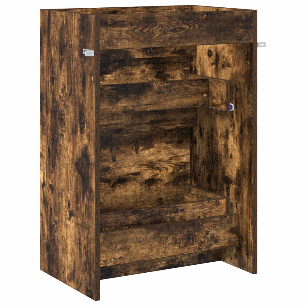 Produktbild för Badrum Under Diskbänk Skåp Rökt ek 56 x 37,5 x 81 cm