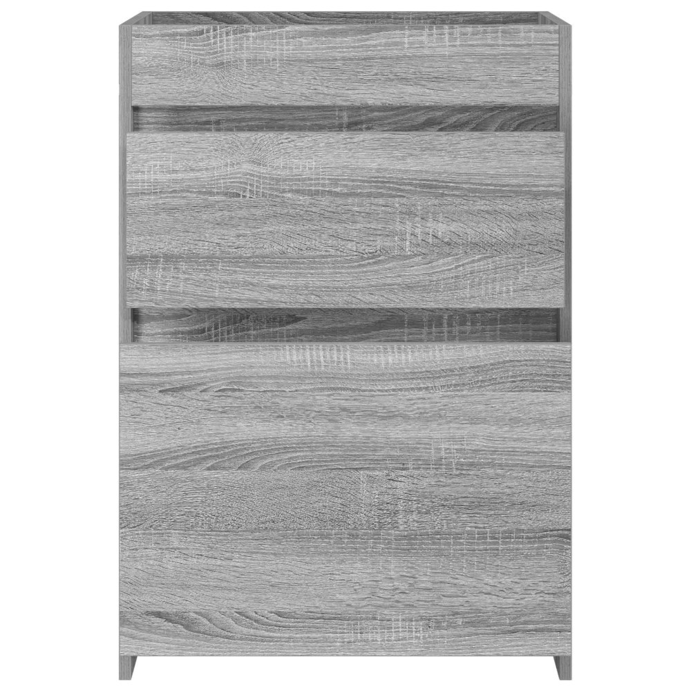Produktbild för Badrum Under Diskbänk Skåp Grå Sonoma 56 x 37,5 x 81 cm