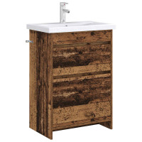Produktbild för Badrum Under Diskbänk Skåp Gammalt trä 56 x 37,5 x 81 cm