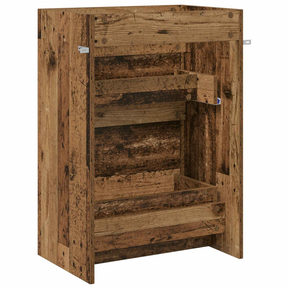 Produktbild för Badrum Under Diskbänk Skåp Gammalt trä 56 x 37,5 x 81 cm
