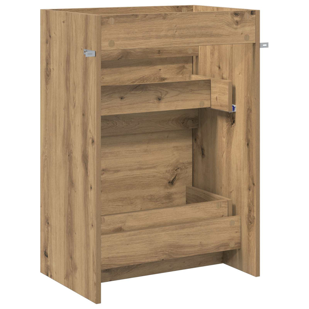 Produktbild för Badrum Under Diskbänk Skåp Artisan-ek 56 x 37,5 x 81 cm