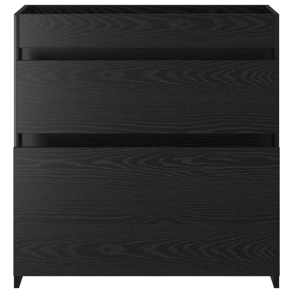 Produktbild för Badrum Under Diskbänk Skåp Svart ek 78,5 x 37,5 x 81 cm