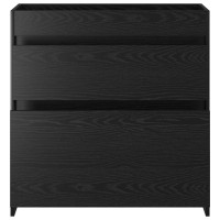 Produktbild för Badrum Under Diskbänk Skåp Svart ek 78,5 x 37,5 x 81 cm