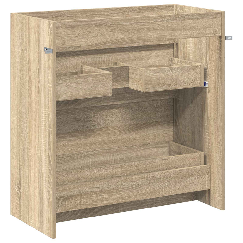 Produktbild för Badrum Under Diskbänk Skåp Sonoma-ek 78,5 x 37,5 x 81 cm
