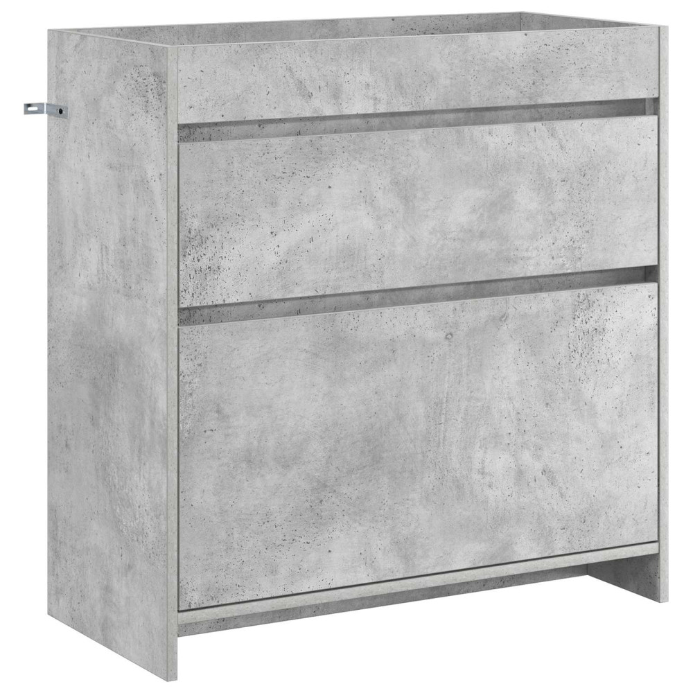 Produktbild för Badrum Under Diskbänk Skåp Betonggrå 78,5 x 37,5 x 81 cm