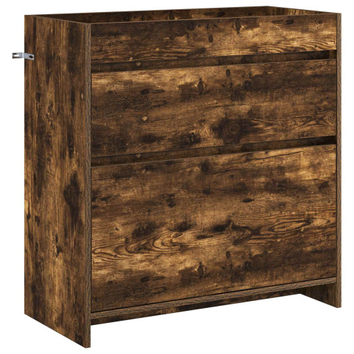 vidaXL Badrum Under Diskbänk Skåp Rökt ek 78,5 x 37,5 x 81 cm