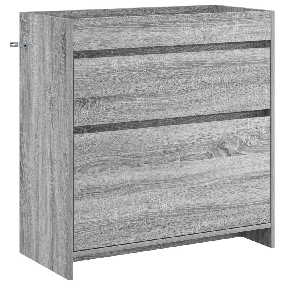 Produktbild för Badrum Under Diskbänk Skåp Grå Sonoma 78,5 x 37,5 x 81 cm