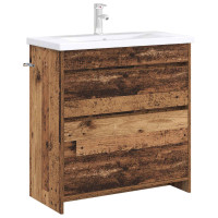 Produktbild för Badrum Under Diskbänk Skåp Gammalt trä 78,5 x 37,5 x 81 cm