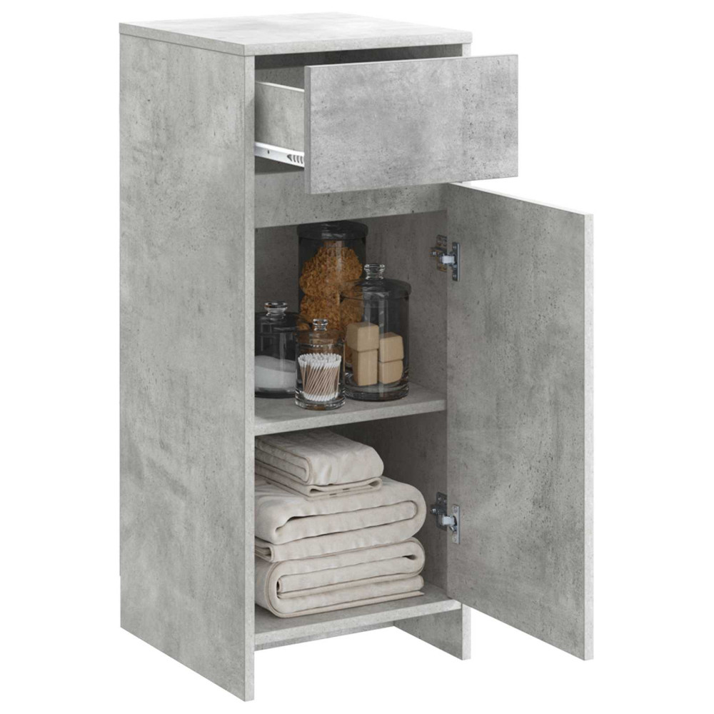 Produktbild för Badrumsskåp Betonggrå 35 x 36,5 x 85 cm Konstruerat trä