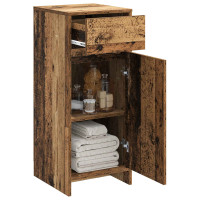 Produktbild för Badrumsskåp Gammalt trä 35 x 36,5 x 85 cm Konstruerat trä