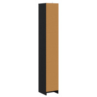 Produktbild för Badrumsskåp Svart ek 30 x 33 x 190 cm Konstruerat trä