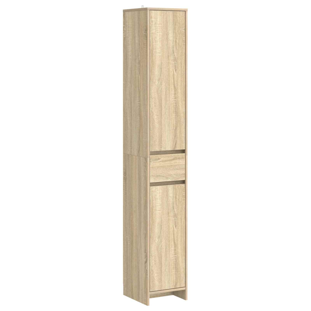 Produktbild för Badrumsskåp Sonoma-ek 30 x 33 x 190 cm Konstruerat trä