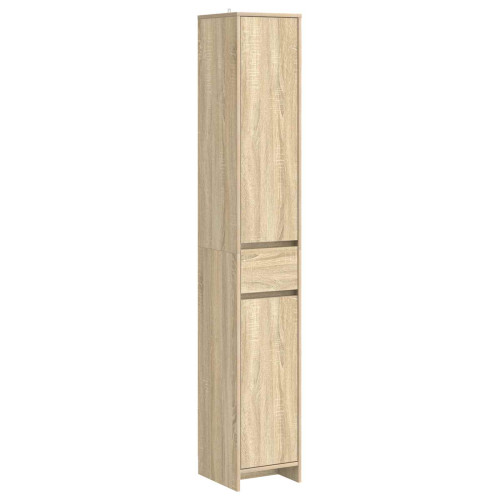 vidaXL Badrumsskåp Sonoma-ek 30 x 33 x 190 cm Konstruerat trä