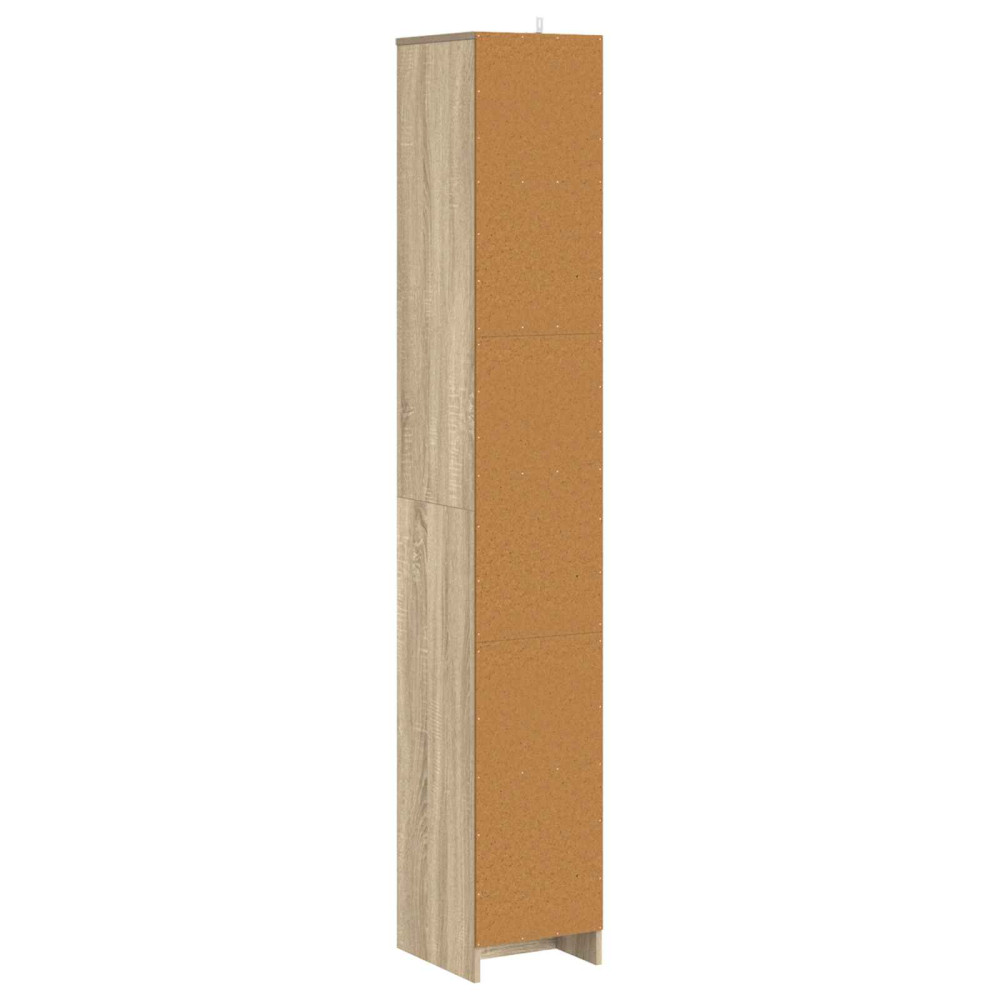 Produktbild för Badrumsskåp Sonoma-ek 30 x 33 x 190 cm Konstruerat trä