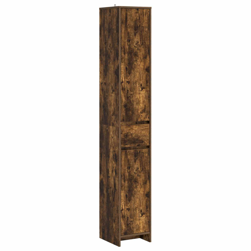 Produktbild för Badrumsskåp Rökt ek 30 x 33 x 190 cm Konstruerat trä