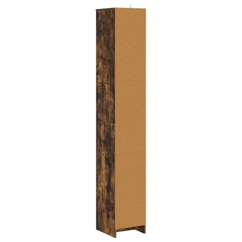 Produktbild för Badrumsskåp Rökt ek 30 x 33 x 190 cm Konstruerat trä