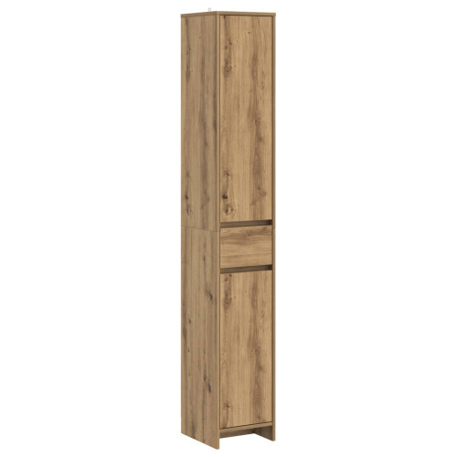 vidaXL Badrumsskåp Artisan-ek 30 x 33 x 190 cm Konstruerat trä