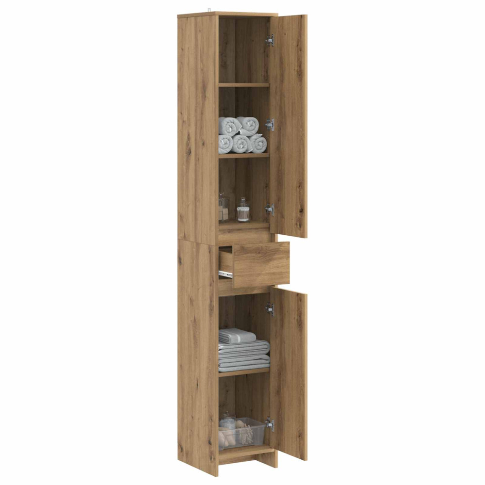 Produktbild för Badrumsskåp Artisan-ek 30 x 33 x 190 cm Konstruerat trä
