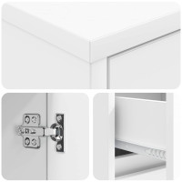 Produktbild för Väggmonterad handfatsspegel Vit 35 x 20 x 81 cm Konstruerat trä