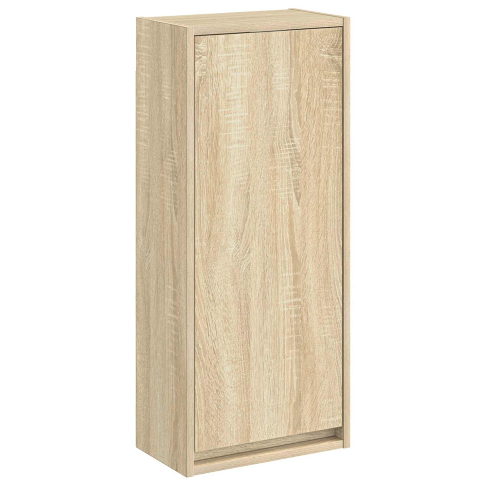 Produktbild för Väggmonterad handfatsspegel Sonoma-ek 35 x 20 x 81 cm
