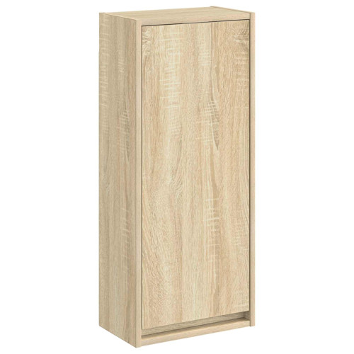 vidaXL Väggmonterad handfatsspegel Sonoma-ek 35 x 20 x 81 cm