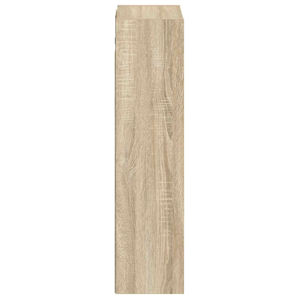 Produktbild för Väggmonterad handfatsspegel Sonoma-ek 35 x 20 x 81 cm