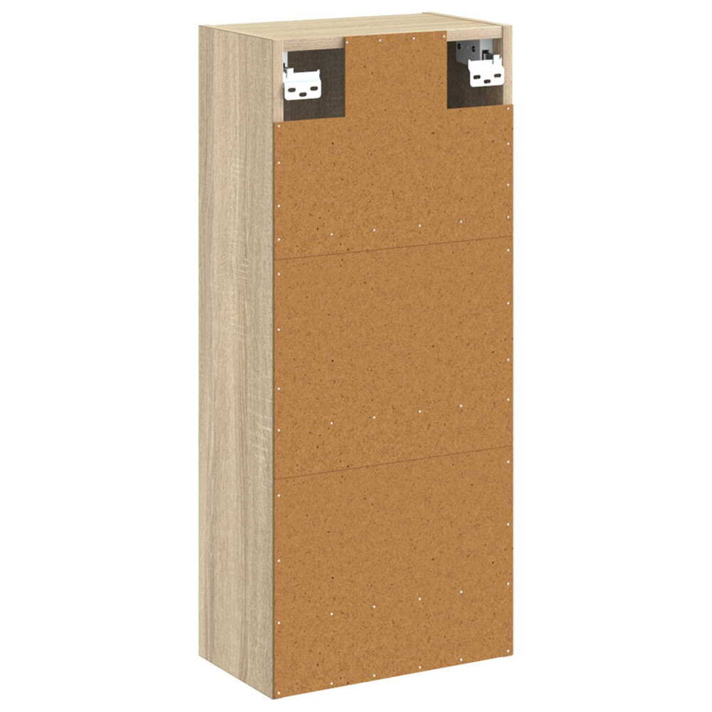 Produktbild för Väggmonterad handfatsspegel Sonoma-ek 35 x 20 x 81 cm