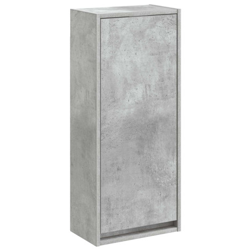 vidaXL Väggmonterad handfatsspegel Betonggrå 35 x 20 x 81 cm