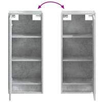 Produktbild för Väggmonterad handfatsspegel Betonggrå 35 x 20 x 81 cm