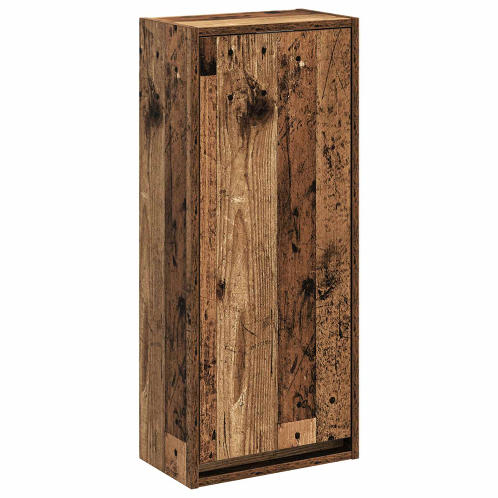 Produktbild för Väggmonterad handfatsspegel Gammalt trä 35 x 20 x 81 cm