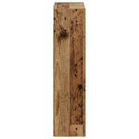 Produktbild för Väggmonterad handfatsspegel Gammalt trä 35 x 20 x 81 cm