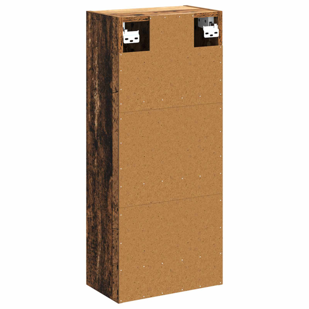 Produktbild för Väggmonterad handfatsspegel Gammalt trä 35 x 20 x 81 cm