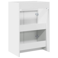 Produktbild för Badrum Under Diskbänk Skåp Vit 56 x 37,5 x 81 cm
