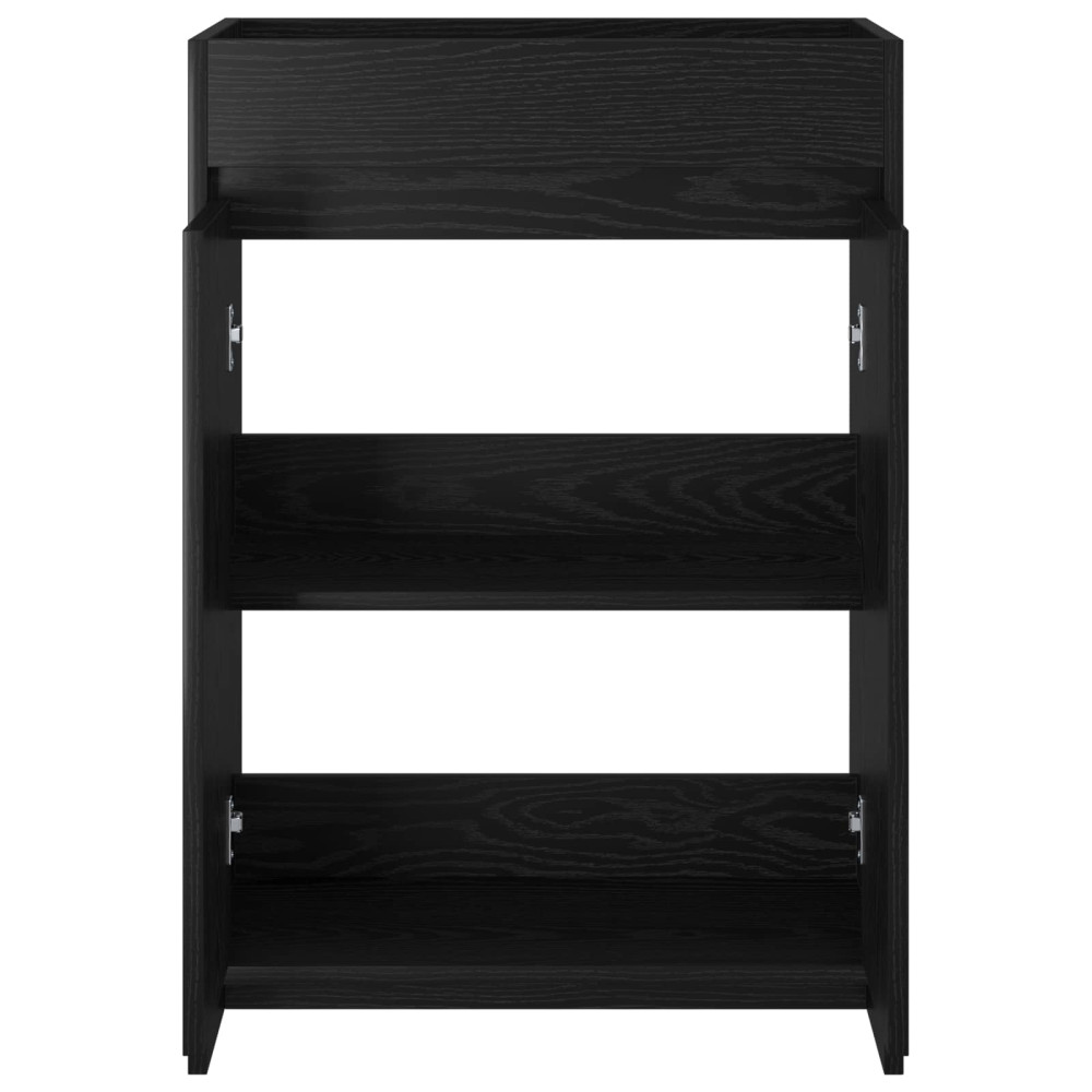 Produktbild för Badrum Under Diskbänk Skåp Svart ek 56 x 37,5 x 81 cm