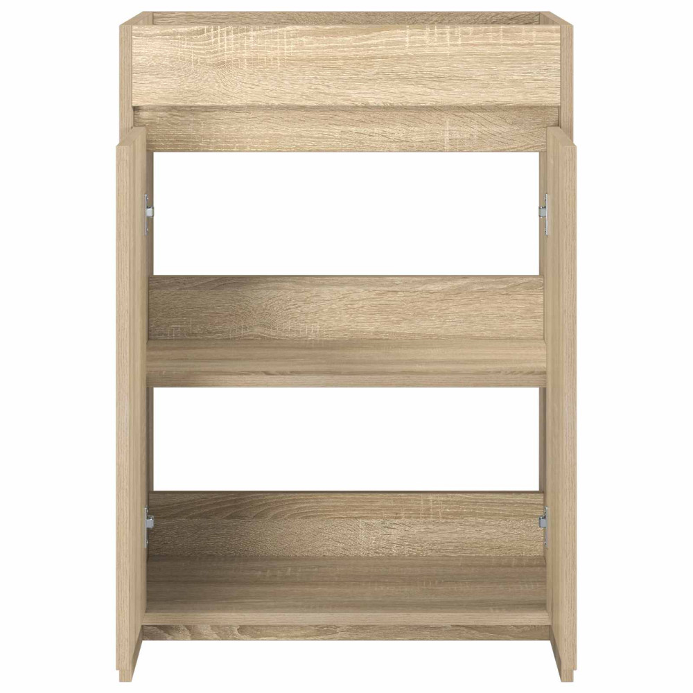 Produktbild för Badrum Under Diskbänk Skåp Sonoma-ek 56 x 37,5 x 81 cm
