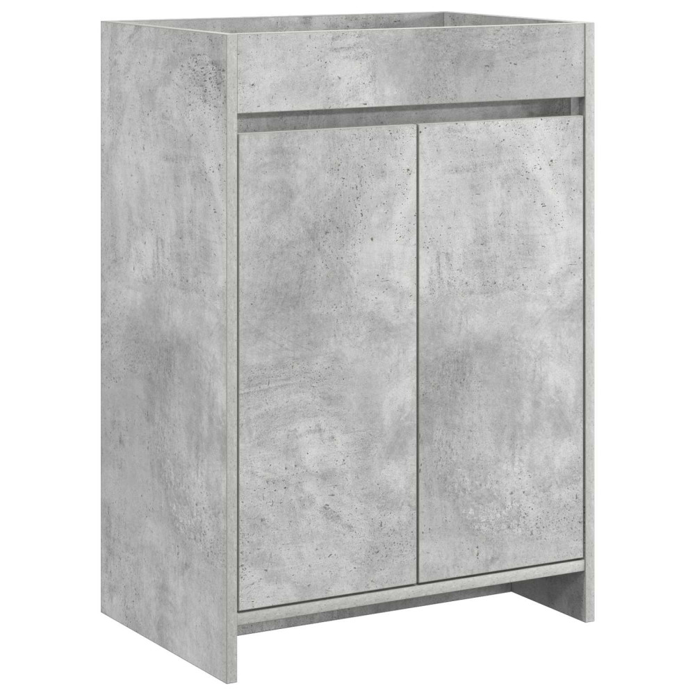 Produktbild för Badrum Under Diskbänk Skåp Betonggrå 56 x 37,5 x 81 cm